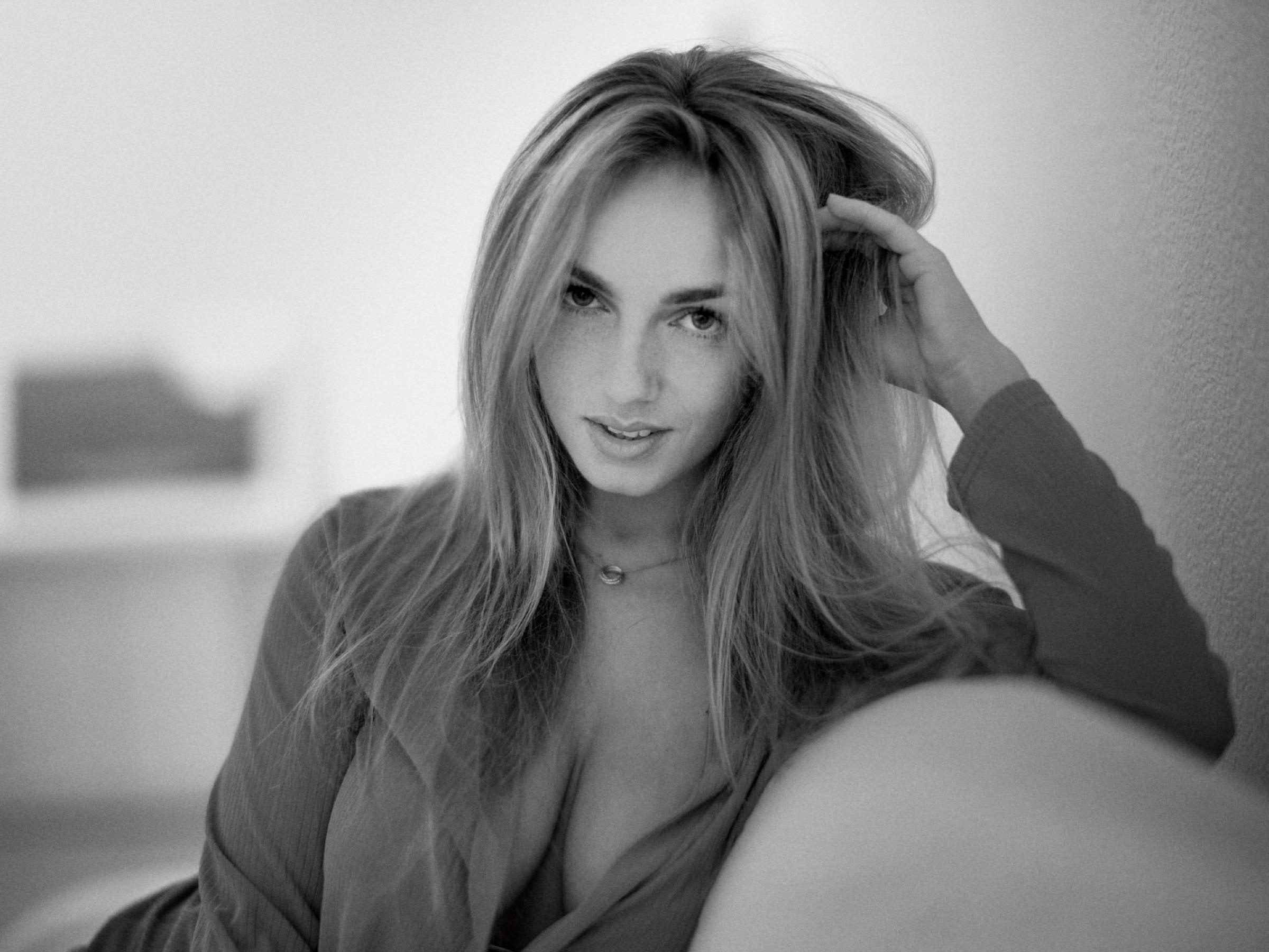 Anastasia portrait in black and white
