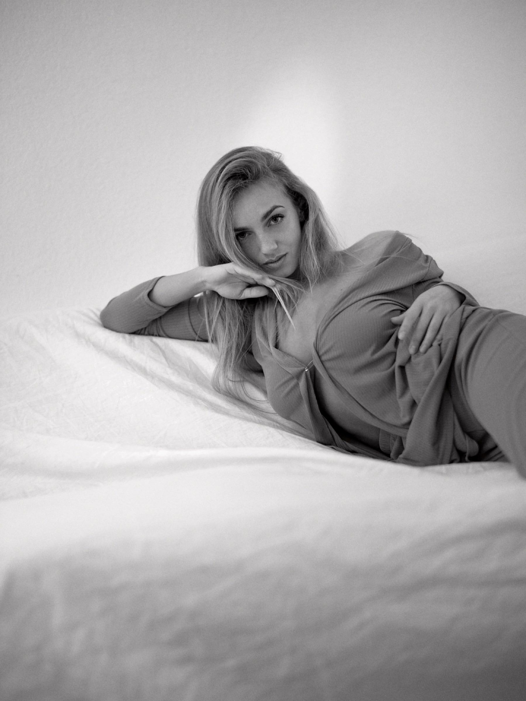 Anastasia portrait in black and white
