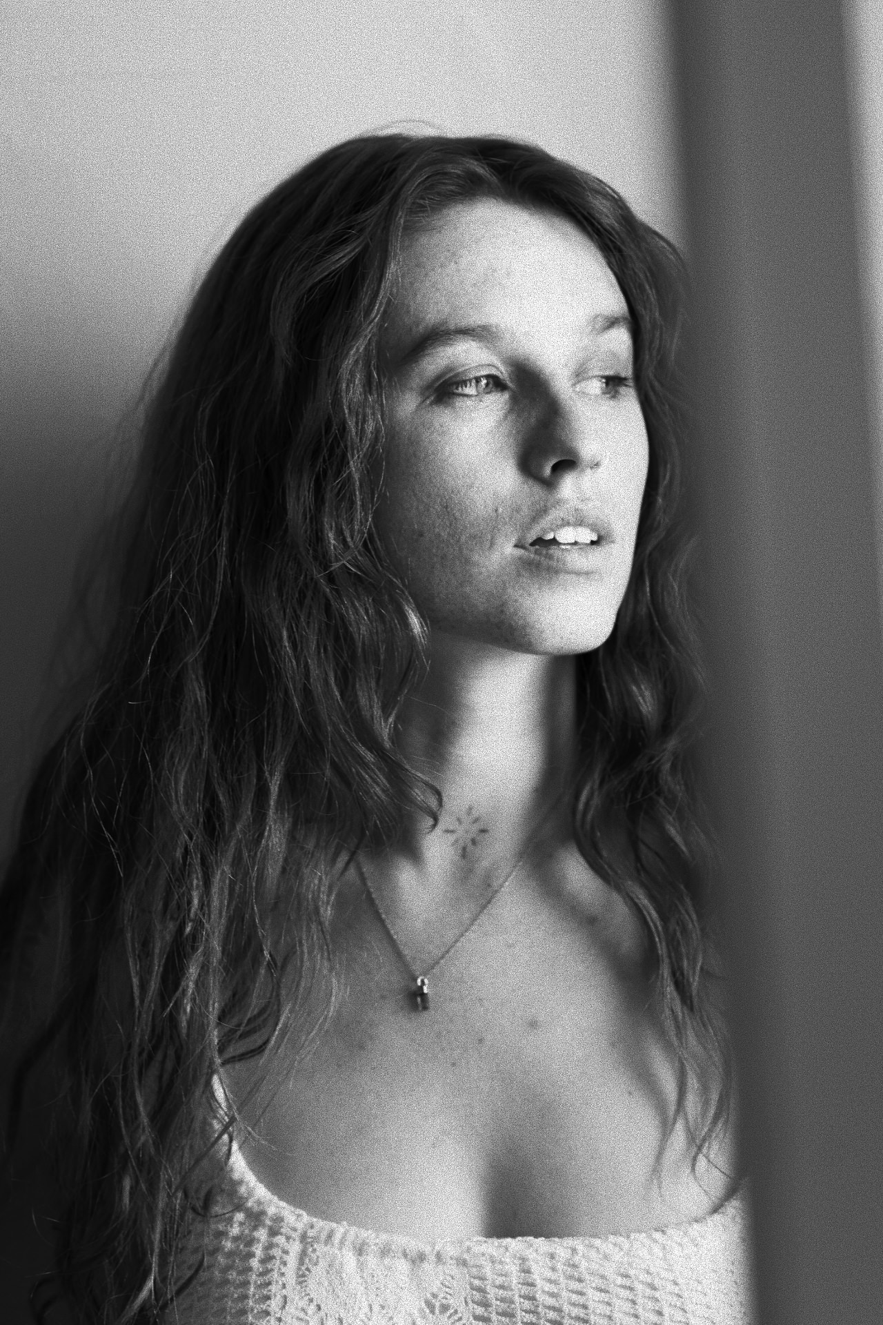Kisa portrait in black and white