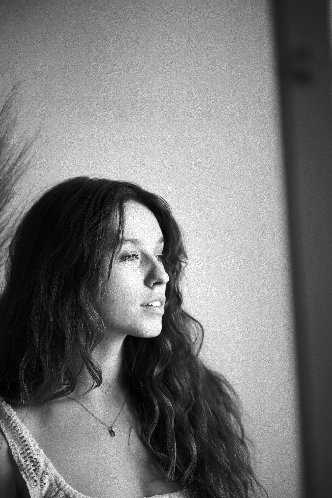 Kisa horizontal portrait in black and white