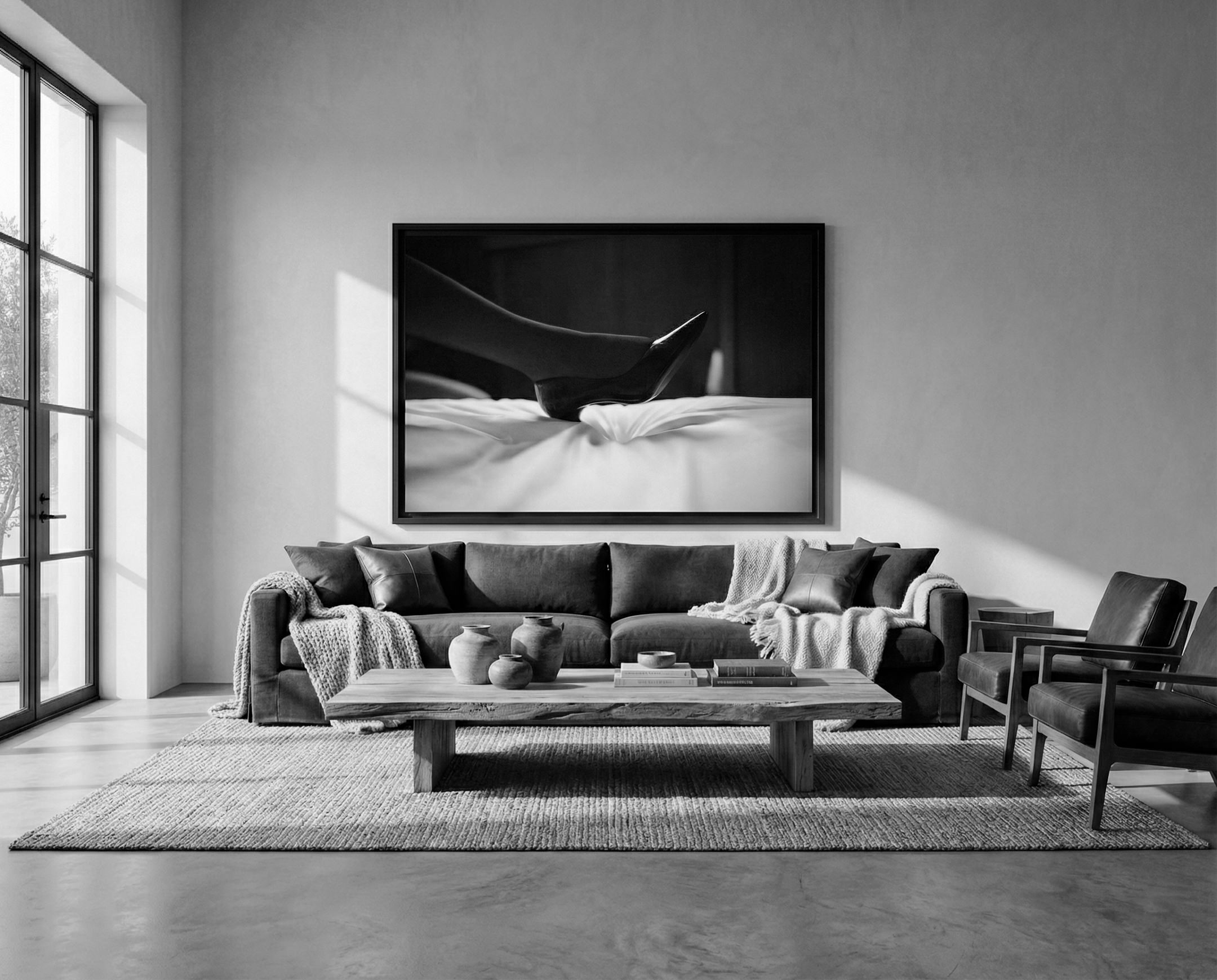 Quiet living room portrait detail